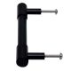 Black Small Cylinder Glass Door Handles